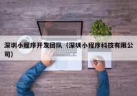 深圳小程序开发团队（深圳小程序科技有限公司）