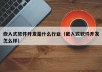 嵌入式软件开发是什么行业（嵌入式软件开发怎么样）